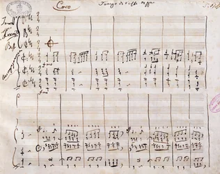 Handschriftliche Partitur von Gioacchino Rossini
