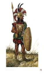 Römische Antike: Soldat der römischen Armee des 8. Jahrhunderts v. Chr.