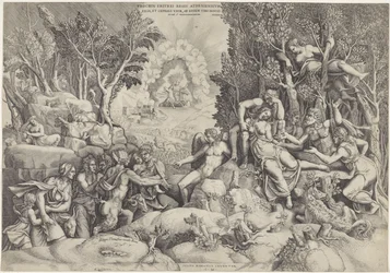 Cephalus und die Waldgötter betrauern den Tod von Procris
