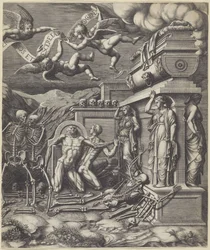 Vision von Ezechiel über das Tal der Gebeine (rechte Hälfte)