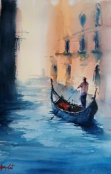 Goldene Venedig Gondel