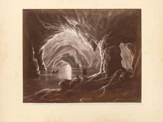 Fotoreproduktion eines Drucks der Grotta Azzurra auf Capri