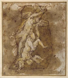 Zeichnung für die Engel des Gewölbes von Sankt Michael, um 1511-74