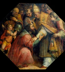 Treffen von Franz I. und Leo X. in Bologna (Konkordat von Bologna 1517), ca. 1558-62