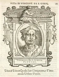 Milan, Biblioteca Braidense, Vite de piv excellent, Giorgio Vasari 1568, Vincenzo Tamagni aus San Gininiano