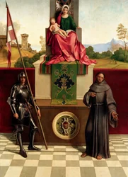 Madonna und Kind zwischen den Heiligen Franziskus und Nicasius, ca. 1503-1504