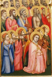 Engel, die Musikinstrumente spielen (Detail)