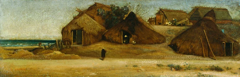 Fischerhütten am Strand