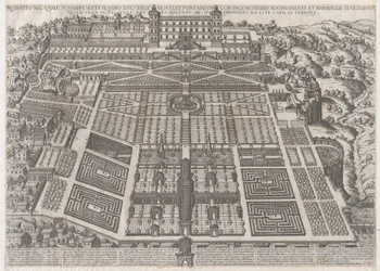 Speculum Romanae Magnificentiae: Tivoli-Palast und Gärten, 1581