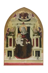 Madonna und Kind auf dem Thron mit Engeln