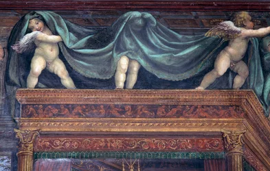 Die Hochzeit von Alexander dem Großen und Roxanne (Detail)