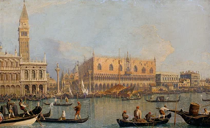 Ansicht des Dogenpalastes in Venedig, vor 1755