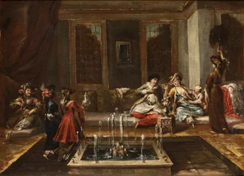 Armenisches Interieur oder Orient-Szene