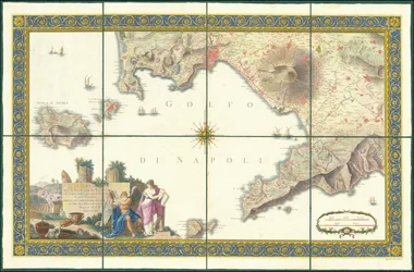 1794 Karte des Golfs von Neapel
