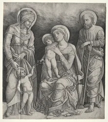 Heilige Familie mit der heiligen Elisabeth und dem kleinen Johannes dem Täufer