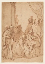 Christus wäscht die Füße der Jünger