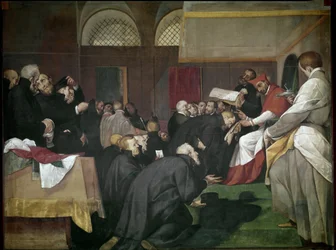 Quadroni de San Carlo: Episode aus dem Leben des Heiligen Karl Borromäus: Der Heilige gründet das Kolleg der Jesuiten, Barnabiten und Theatiner