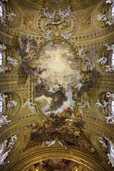 Der Triumph des Namens Jesu (Il Trionfo del nome di Gesu), ein Trompe-l