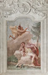 Palazzina (kleines Gebäude), der dritte Raum oder Raum der Aeneis: "Aeneas träumt von Merkur, der ihm befiehlt zu gehen"