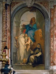 Heilige Maria und Kind und drei Dominikanerheilige