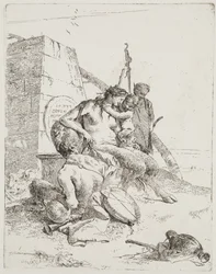Satyrfamilie mit dem Obelisken, Venedig, c.1765