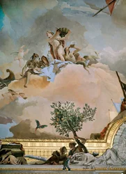 Die Herrlichkeit Spaniens, Deckenfresko im Thronsaal des Königspalastes, Madrid