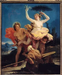 Apollo und Daphne. Gemälde von Giovanni Tiepolo (1696-1770) 18. Jahrhundert