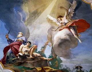 Das Opfer Abrahams (Detail)