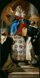 Madonna mit Kind und den Heiligen Dominikus und Hyazinth