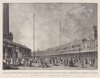 Tafel 9: Prozession am Fronleichnamstag auf der Piazza San Marco, aus 