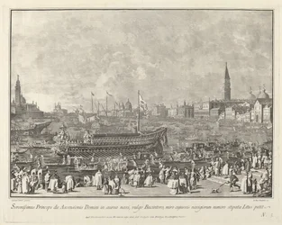 Der Doge im Bucintoro auf dem Weg zum Porto di Lido am Himmelfahrtstag, 1763-1766
