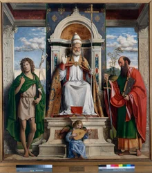 St. Peter auf dem Thron mit St. Johannes dem Täufer und St. Paulus