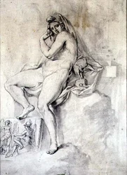 Weibliche Personifikation der Skulptur, ca. 1770