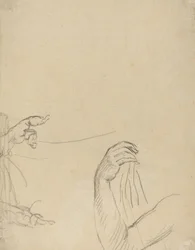 Studie von zwei Putti und einem drapierten Arm (verso)