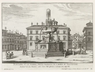 Brunnen auf der Piazza Santa Maria in Trastevere