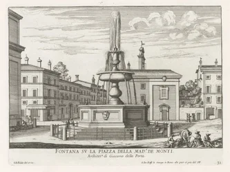 Brunnen auf der Piazza della Madonna dei Monti in Rom