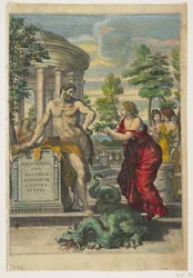 Frontispiz und Titelseite aus Hesperides, 1646