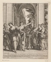 Heilige Viviane weigert sich, den heidnischen Göttern zu opfern