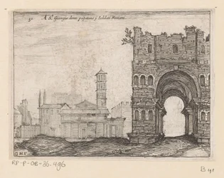 San Giorgio in Velabro und der Bogen des Janus in Rom (Gesichter auf Rom, Alcune vedute et prospettive di luoghi dishabitati di Roma)