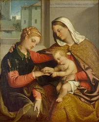 Die mystische Hochzeit der Heiligen Katharina, ca. 1550