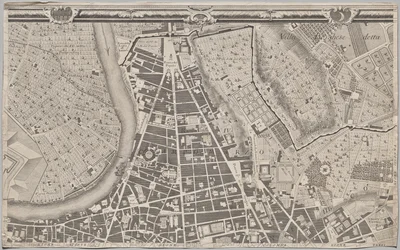 Neue Karte von Rom, herausgegeben von Giambattista Nolli im Jahr 1748, bekannt als La Pianta Grande di Roma