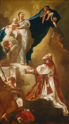 Madonna und Kind erscheinen dem Heiligen Philipp Neri (wahrscheinlich 1725 oder später)