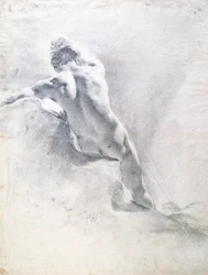Studie eines männlichen Aktes, ca. 1715