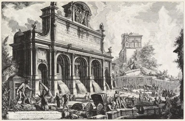 Ansicht des Castello dell’Acqua Paola auf dem Monte Aureo (Gianicolo)
