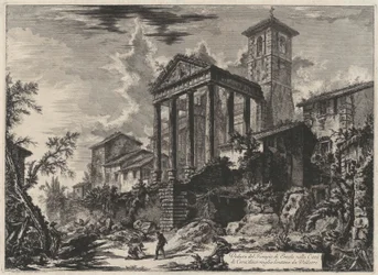Ansicht des Herkules-Tempels in der Stadt Cora, zehn Meilen von Velletri entfernt (aus: Vedute di Roma)