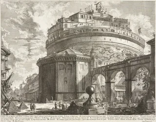 Blick auf das Mausoleum des Aelius Hadrianus (Engelsburg)