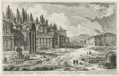 Forum Romanum mit dem Tempel des Jupiter Stator in Rom