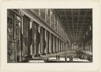Innenansicht der Basilika S. Maria Maggiore, aus Ansichten von Rom
