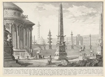 Tafel 10: Das antike Kapitol, bestiegen von etwa hundert Stufen [...] Campido..., 1743