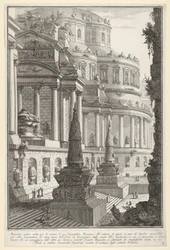 Antikes Mausoleum für die Asche eines römischen Kaisers, 1743